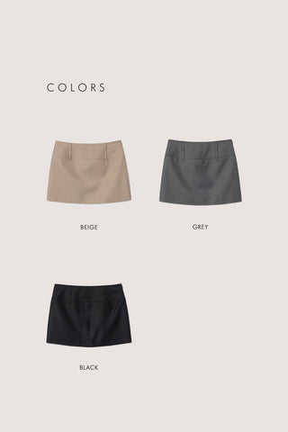 MICRO MINI SKIRT BEIGE