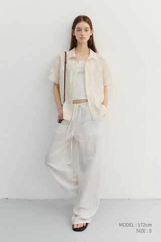 UNISEX HOLIDAY JACQUARD SHIRT CREAM JACQUARD