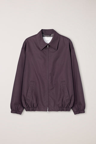 UNISEX COLLARED BLOUSON JACKET BROWN