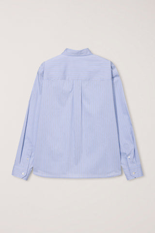 UNISEX CROPPED STRIPED SHIRT BLUE STRIPE