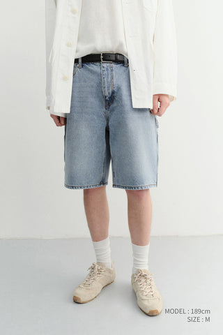 CLASSIC CARPENTER DENIM SHORTS LIGHT BLUE