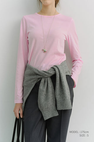 ESSENTIAL CREW-NECK T-SHIRT PINK