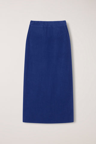 FLEECE MAXI SKIRT BLUE NAVY