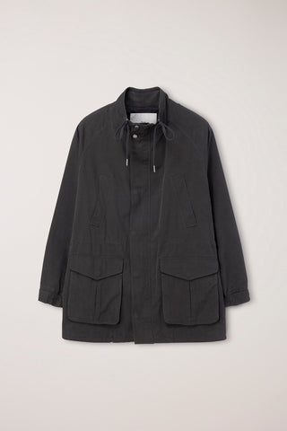 UNISEX MODERN FIELD JACKET WASHED CHARCOAL GREY