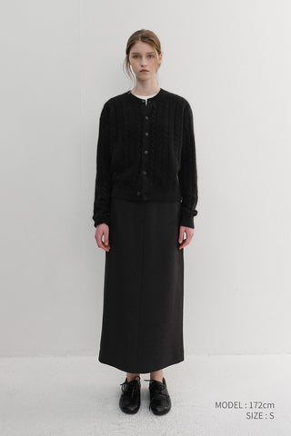 H-LINE LONG SKIRT BLACK