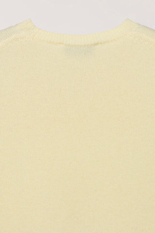 HALF SLEEVE KNIT TOP LEMON BUTTER