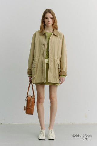 UNISEX COTTON CHORE JACKET BEIGE
