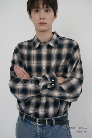 UNISEX WINTER FLANNEL CHECKED SHIRT BLUE