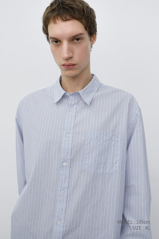 UNISEX INFORMAL SHIRT SOFT BLUE GREY STRIPE