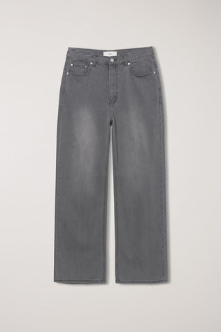 LOW RISE WIDE JEANS GREY