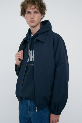 UNISEX COLLARED BLOUSON JACKET NAVY