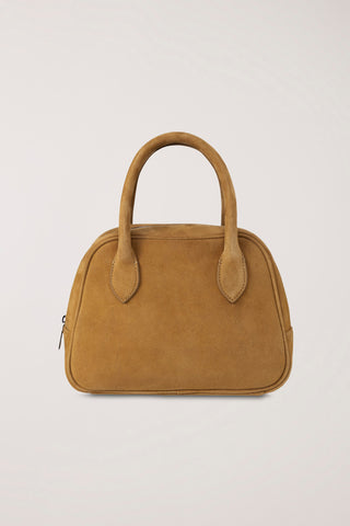 SUEDE BOSTON TOTE BAG GOLDEN CUSTARD