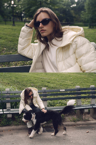 UNISEX LIGHT GOOSE DOWN JACKET SEA SALT