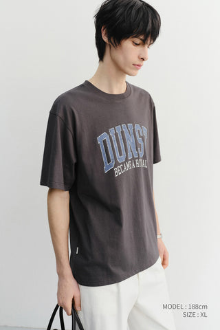 UNISEX VINTAGE ARCH LOGO T-SHIRT CHARCOAL GREY