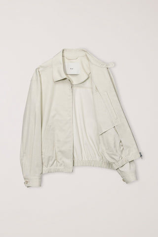 UNISEX COLLARED LIGHT BLOUSON JACKET IVORY