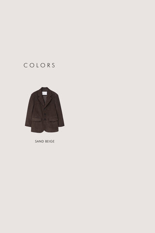 UNISEX RELAXED ALTER-SUEDE HALF JACKET BROWN