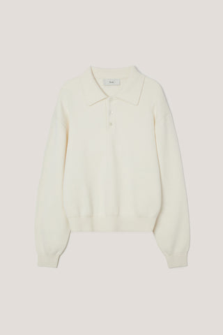 UNISEX CASHMERE COLLARED SWEATER IVORY