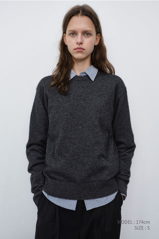UNISEX ESSENTIAL CREWNECK SWEATER CHARCOAL GREY