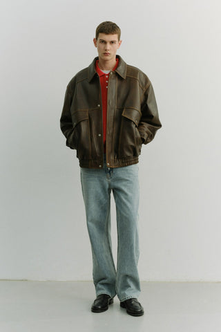 STRAIGHT TAPERED JEANS LIGHT BLUE