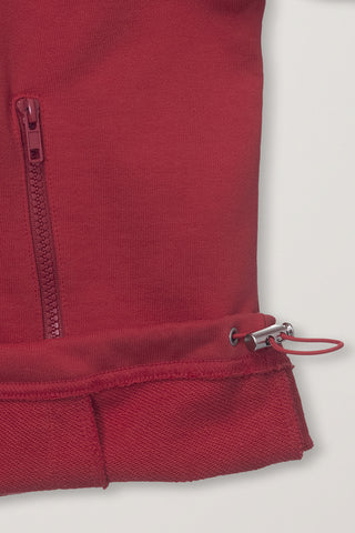 UNISEX RELAXED HALF ZIP-UP SWEATSHIRT RED