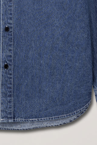 UNISEX OVERSIZED DENIM SHIRT CLASSIC BLUE