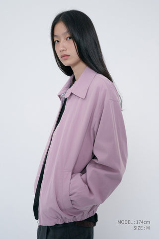 UNISEX COLLARED BLOUSON JACKET LAVENDER PINK