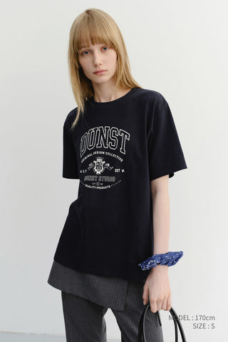 UNISEX CUPID ARCH LOGO T-SHIRT FRENCH NAVY