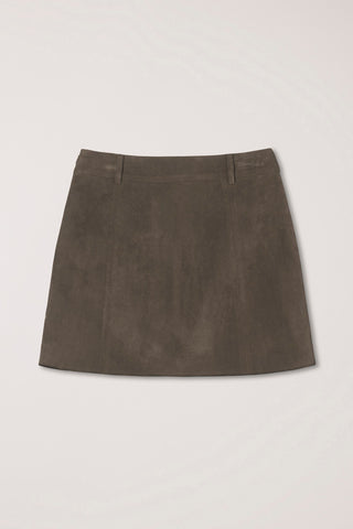 ALTER-SUEDE MINI SKIRT ETOUPE KHAKI