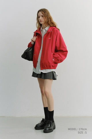UNISEX LOGO WINDBREAKER RED