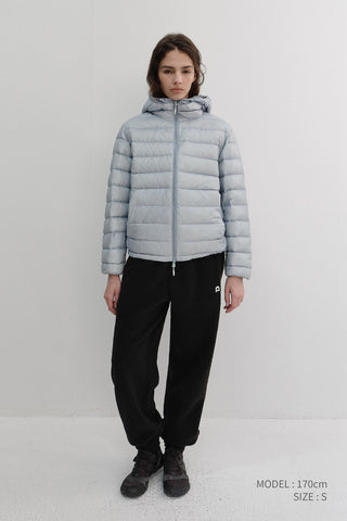 UNISEX LIGHT GOOSE DOWN JACKET GREYISH BLUE