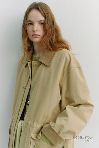UNISEX COTTON CHORE JACKET BEIGE
