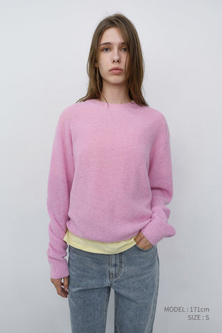 UNISEX HAIRLY SWEATER PALE PINK