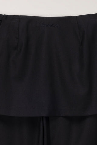 SKIRT LAYERED SLIM PANTS BLACK