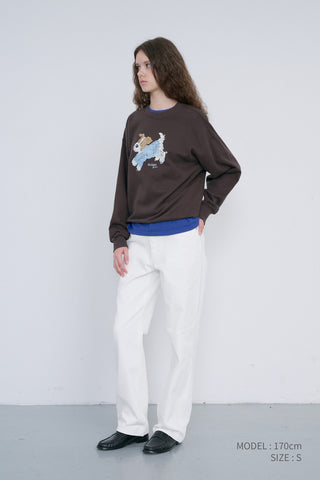 UNISEX PUPPY SWEATSHIRT BROWN