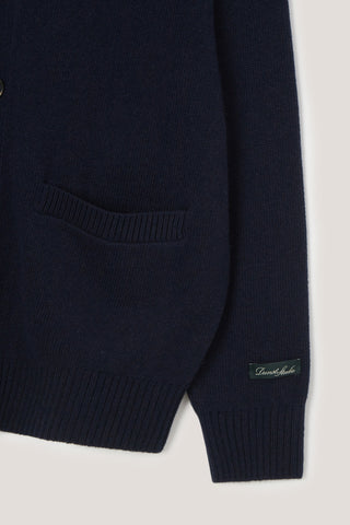 UNISEX BOYFRIEND KNIT CARDIGAN DARK NAVY