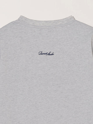 UNISEX CHAIN LOGO T-SHIRT LIGHT MELANGE GREY