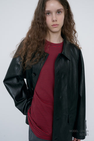 UNISEX MUTED STRIPED T-SHIRT RED