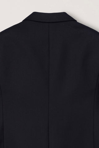 UNISEX CLASSIC 3 BUTTON WOOL BLAZER BLACK