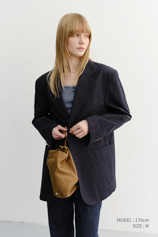 UNISEX CLASSIC LINEN JACKET NAVY
