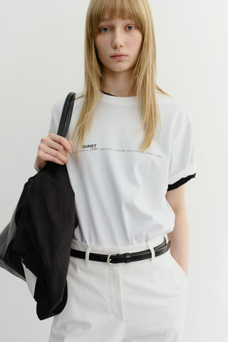 UNISEX MINIMAL LETTERING T-SHIRT OFF WHITE