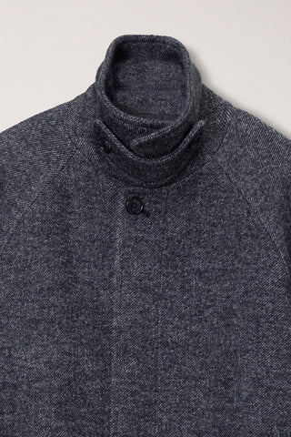 UNISEX RELAXED BALMACAAN COAT CHARCOAL GREY