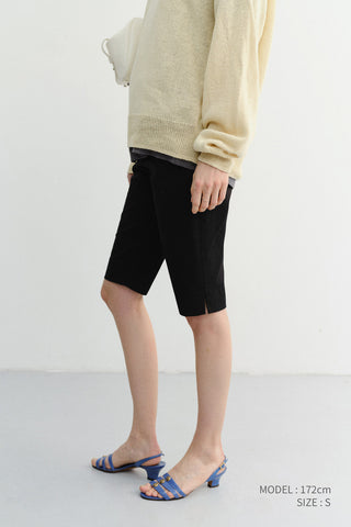 SLIM BIKER SHORTS BLACK
