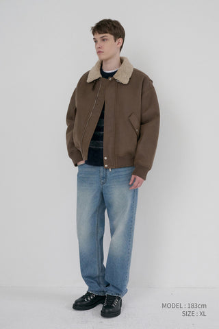 UNISEX VOLUME AVIATOR BLOUSON BROWN