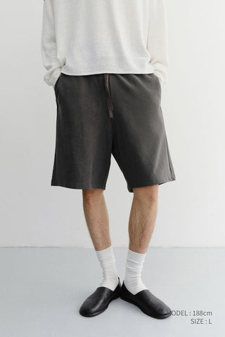 UNISEX PIGMENT RELAXED BEACH SHORTS CHARCOAL GREY
