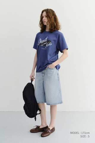 UNISEX VINYL T-SHIRT BLUE