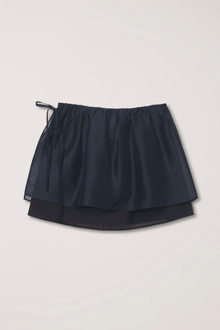 LAYERED VOLUME SKIRT NAVY