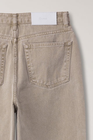 RELAXED WIDE JEANS DYED SAND BEIGE