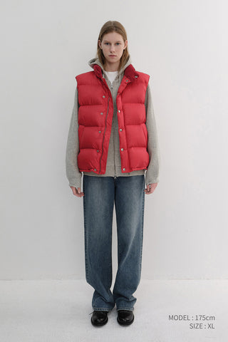 UNISEX GOOSE DOWN VEST RED