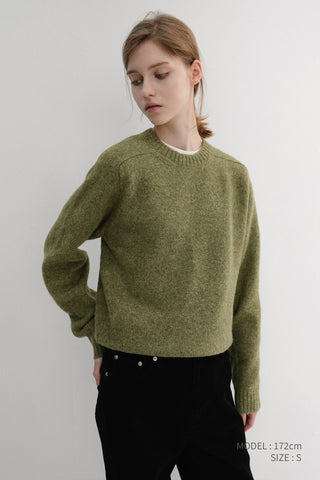 UNISEX SHAGGY DOG SWEATER OLIVE