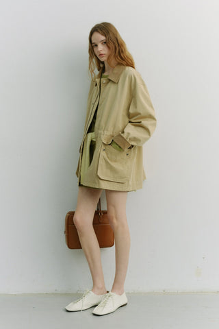 UNISEX COTTON CHORE JACKET BEIGE